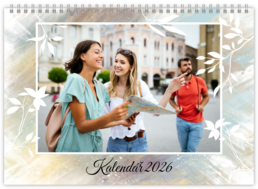 Nástenný plánovací fotokalendar - Farebná textúra