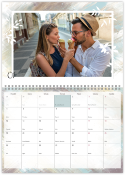 Nástenný plánovací fotokalendar - Farebná textúra