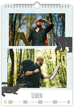 Fotokalendar nástenný mesačný na výšku z fotiek - Cestopis
