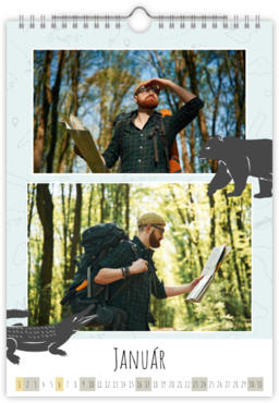 Fotokalendar nástenný mesačný na výšku z fotiek - Cestopis