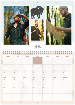 Nástenný plánovací fotokalendar - Cestopis