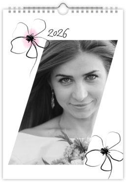 Fotokalendar nástenný mesačný na výšku z fotiek - Ležérne kvety