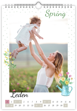 Fotokalendar nástenný mesačný na výšku z fotiek - Spring