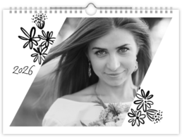 Fotokalendár nástenný mesačný na šírku - Ležérne kvety