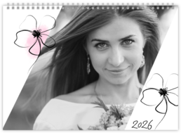Nástenný plánovací fotokalendar - Ležérne kvety