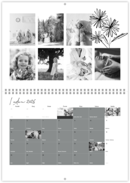 Nástenný plánovací fotokalendar - Ležérne kvety