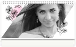 Stolní fotokalendář s vlastními jmény - Ležérne kvety