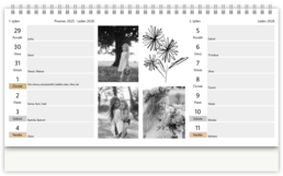 Stolní fotokalendář s vlastními jmény - Ležérne kvety