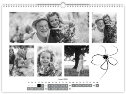 Fotokalendář exklusiv na šířku - Ležérní květiny 