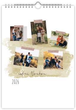 Fotokalendar nástenný mesačný na výšku z fotiek - Nástenka