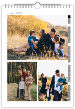 Fotokalendar nástenný mesačný na výšku z fotiek - Nástenka
