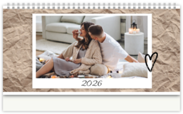 Stolní fotokalendář s vlastními jmény - Pokrčený papier