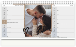 Stolní fotokalendář s vlastními jmény - Pokrčený papier