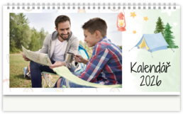 Stolní fotokalendář s vlastními jmény - Watercolor camping