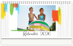 Stolní fotokalendář s vlastními jmény - Bright Minimalist