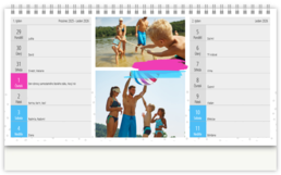 Stolní fotokalendář s vlastními jmény - Bright Minimalist
