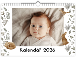 Fotokalendár nástenný mesačný na šírku - Babies dream