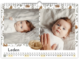Fotokalendár nástenný mesačný na šírku - Babies dream