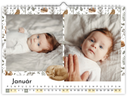 Fotokalendár nástenný mesačný na šírku - Babies dream