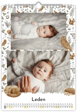 Fotokalendar nástenný mesačný na výšku z fotiek - Babies dream