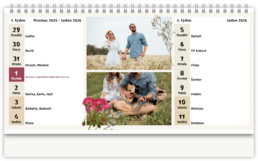 Stolní fotokalendář s vlastními jmény - Dry flowers