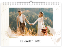 Fotokalendár nástenný mesačný na šírku - Soft weding
