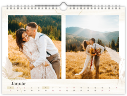 Fotokalendár nástenný mesačný na šírku - Soft weding