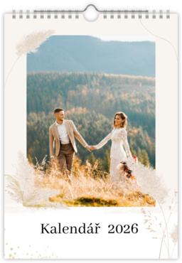 Fotokalendar nástenný mesačný na výšku z fotiek - Soft weding