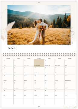 Nástenný plánovací fotokalendar - Soft weding