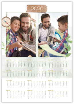 ročný fotokalendár ako plagát - Watercolor camping