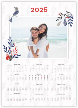 ročný fotokalendár ako plagát - Modročervená jar