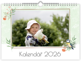 Fotokalendár nástenný mesačný na šírku - Vtáčiky