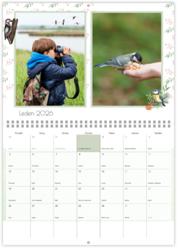 Nástenný plánovací fotokalendar - Vtáčiky