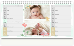 Stolní fotokalendář s vlastními jmény - Flower