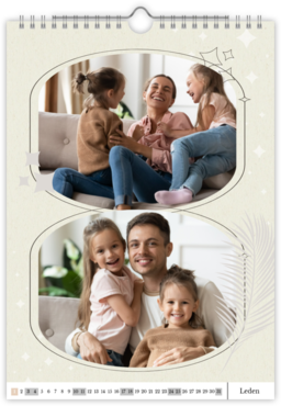 Fotokalendar nástenný mesačný na výšku z fotiek - Family portrait