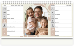 Stolní fotokalendář s vlastními jmény - Family portrait