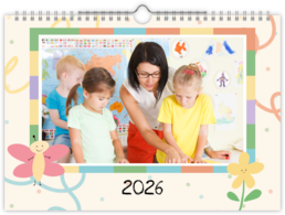 Fotokalendár nástenný mesačný na šírku - Color windows