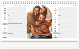 Stolní fotokalendář s vlastními jmény - Klenba