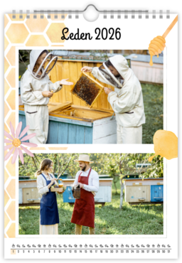 Fotokalendar nástenný mesačný na výšku z fotiek - Včelár
