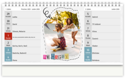 Stolní fotokalendář s vlastními jmény - Teenagers