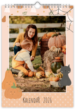 Fotokalendar nástenný mesačný na výšku z fotiek - Tekvica