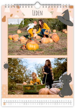 Fotokalendar nástenný mesačný na výšku z fotiek - Tekvica