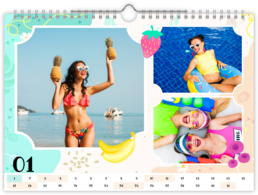 Fotokalendár nástenný mesačný na šírku - Ovocie