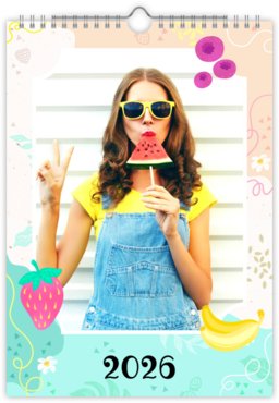 Fotokalendar nástenný mesačný na výšku z fotiek - Ovocie