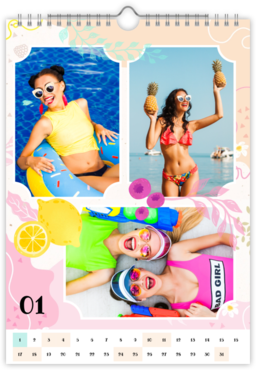 Fotokalendar nástenný mesačný na výšku z fotiek - Ovocie