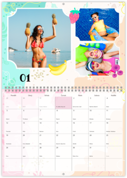 Nástenný plánovací fotokalendar - Ovocie