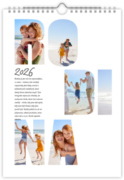 Fotokalendar nástenný mesačný na výšku z fotiek - Slovo Rodina 