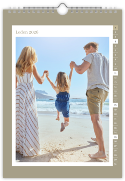 Fotokalendar nástenný mesačný na výšku z fotiek - Slovo Rodina 