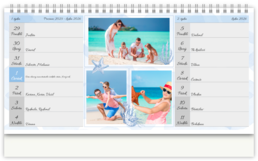 Stolní fotokalendář s vlastními jmény - Monohrom Sea