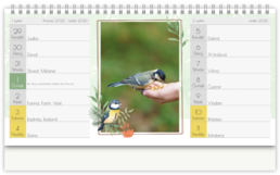 Stolní fotokalendář s vlastními jmény - Vtáčiky